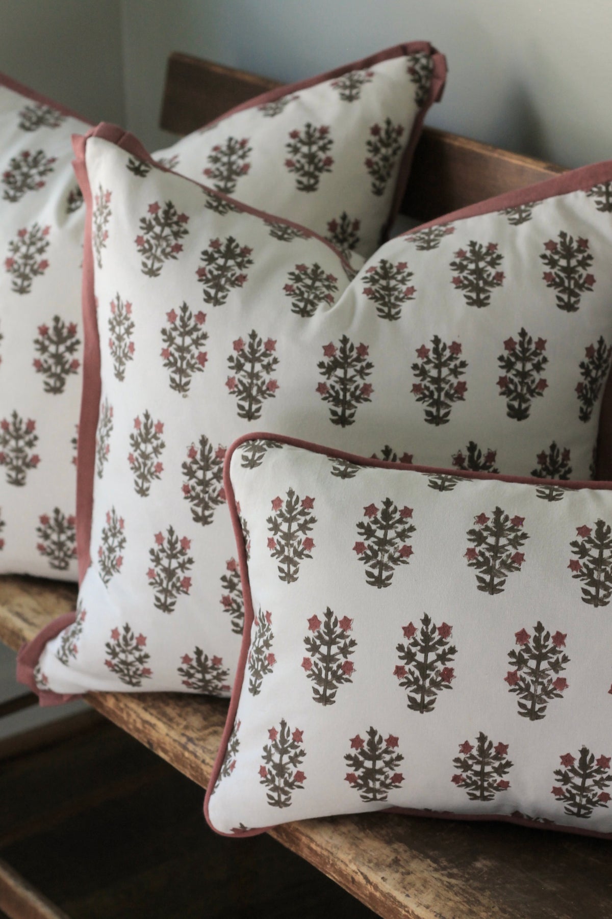 Holiday Mae Pillow Covers | Woodrose Trim