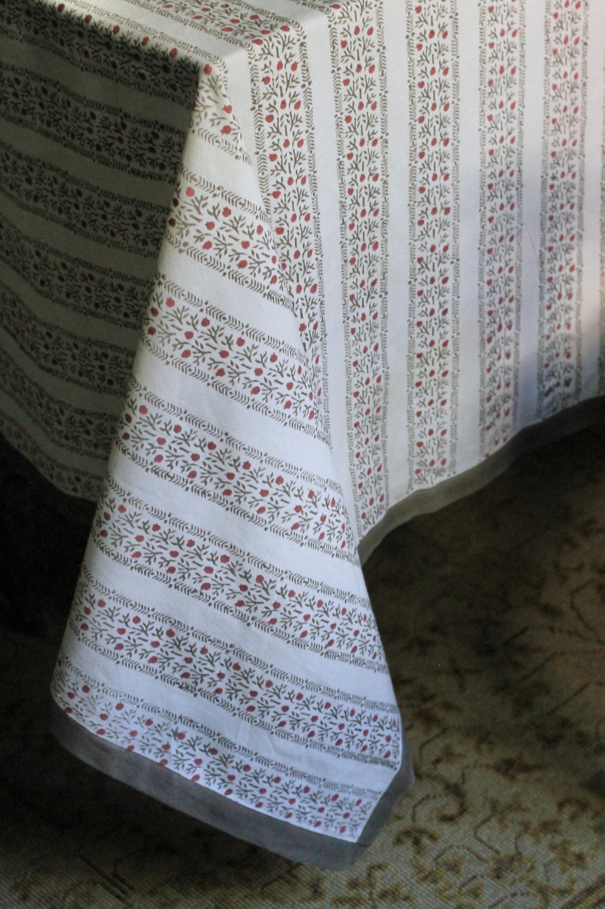 Pomegranate Stripe in Red Table Linens & Napkins