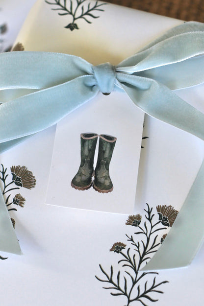 Charlotte Wrapping Paper, Spruce & Gold