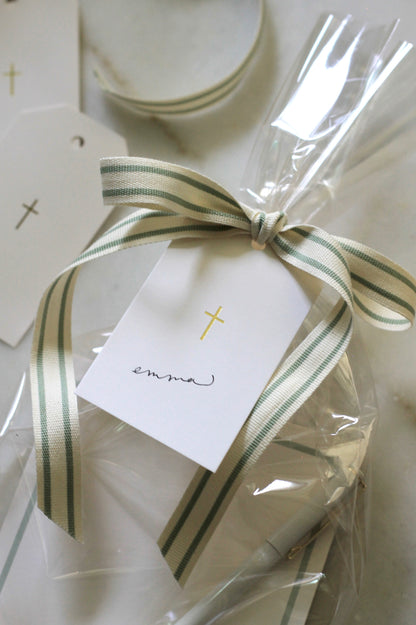 Cotton Striped Ribbon - Jadeite