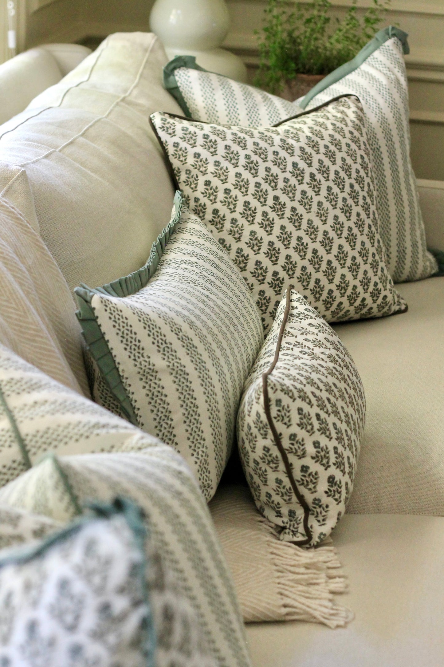 Berry Stripe Fabric by the Yard