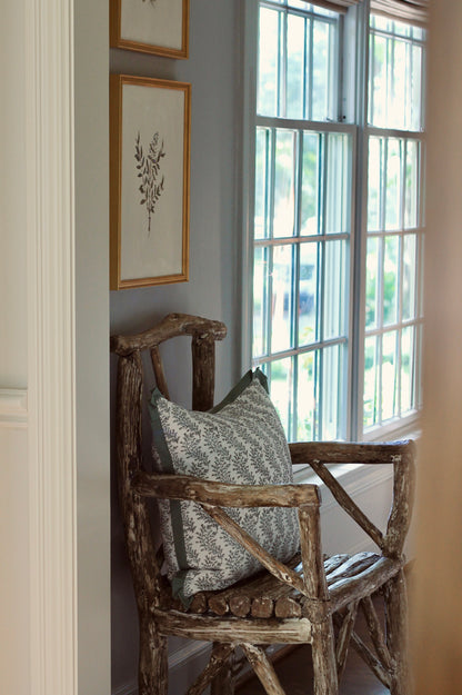 Garland in Sage Pillow Covers with Spruce Flange | 3 sizes