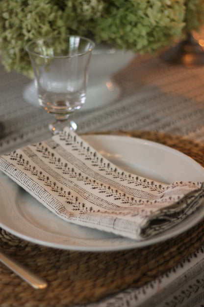 Oak Leaf Ticking Stripe Tablecloths | 2 sizes