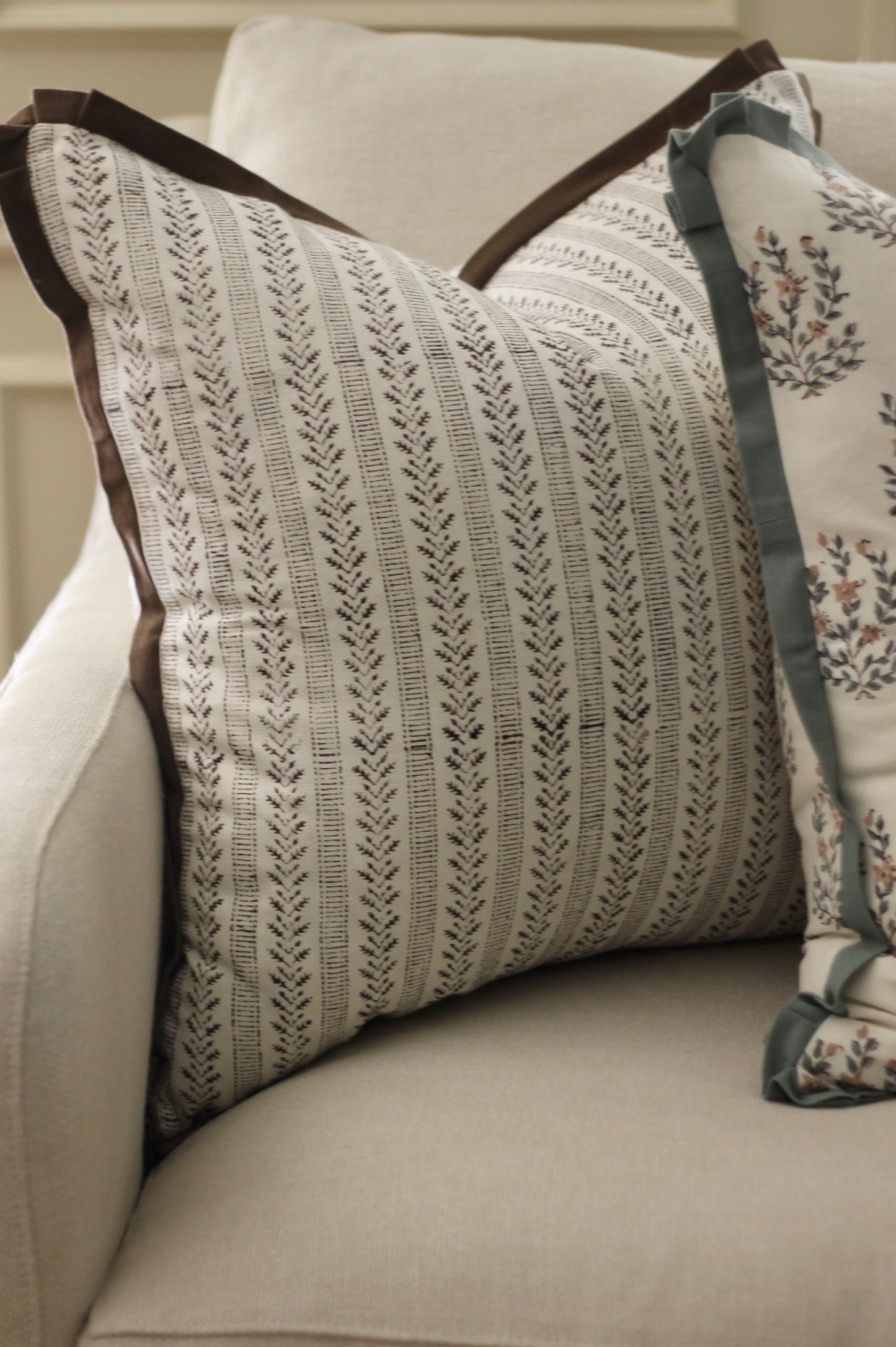 Oak Leaf Ticking Stripe Fabric by the Yard