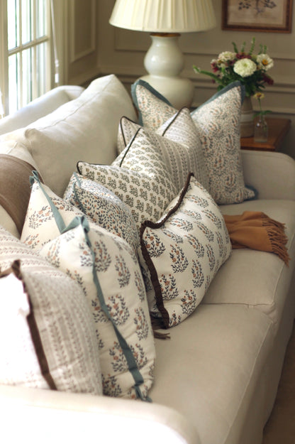 Marcella Pillow Covers | Chocolate Flange