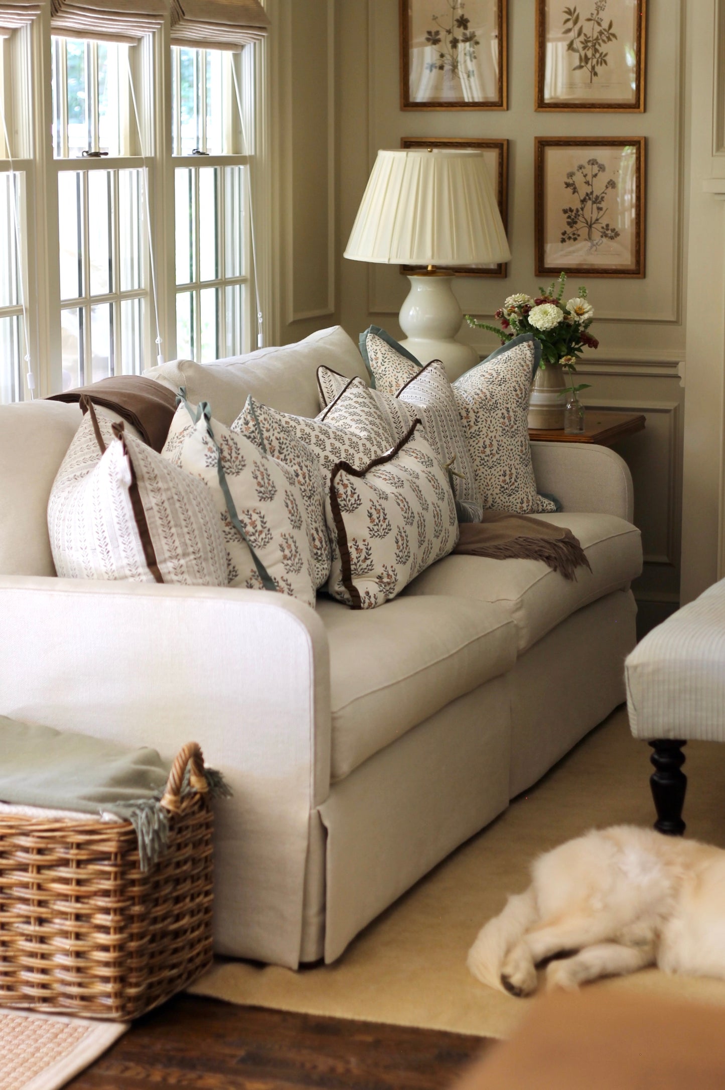Marcella Pillow Covers | Chocolate Flange
