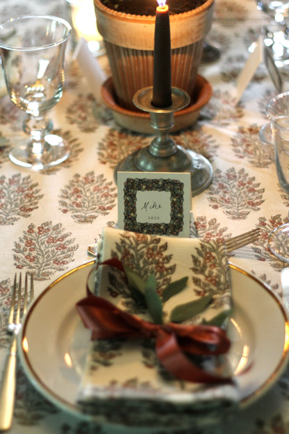 Hydrangea in Woodrose Napkins