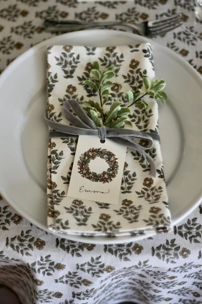 Holiday Harvest Wreath Tags - Set of 10