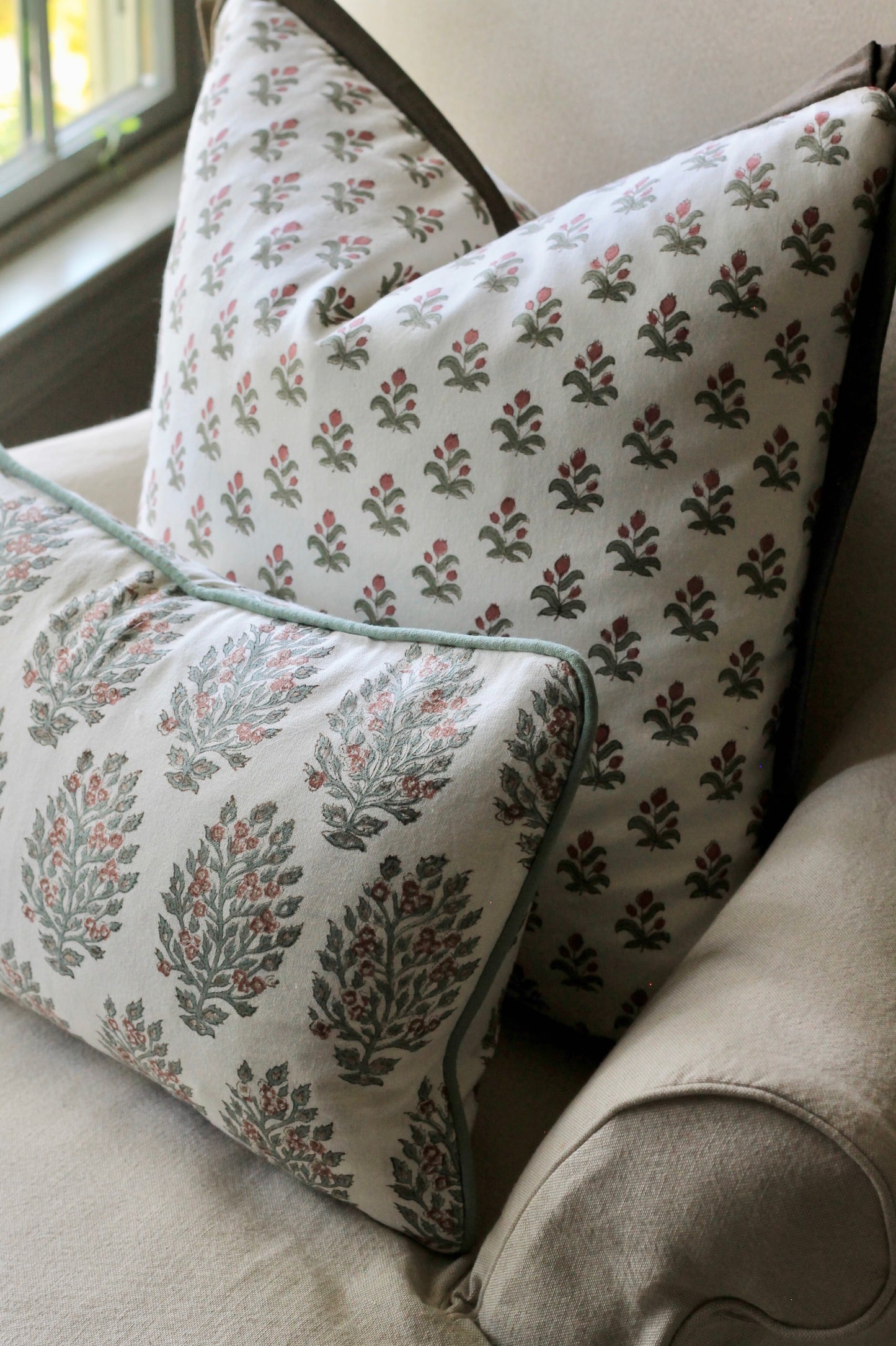Alison Pillow Covers | Walnut Trim