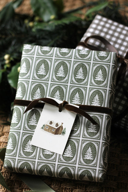 Cabin Christmas Tags - Set of 10
