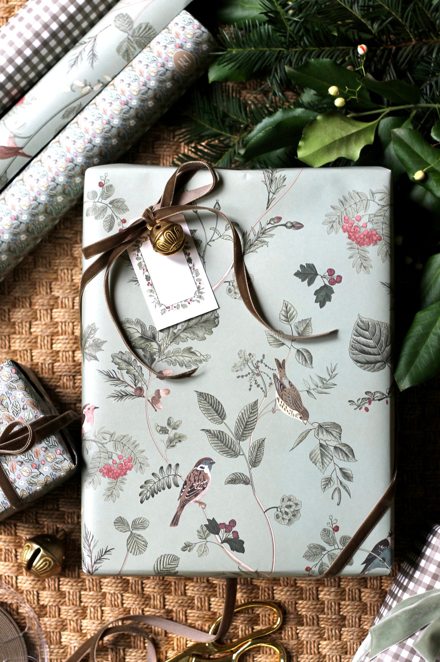 JSH + WPD Whittney's Botanical & Birds Wrapping Paper