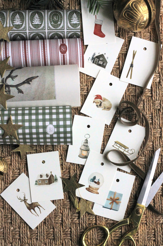 Cabin Christmas Tags - Set of 10