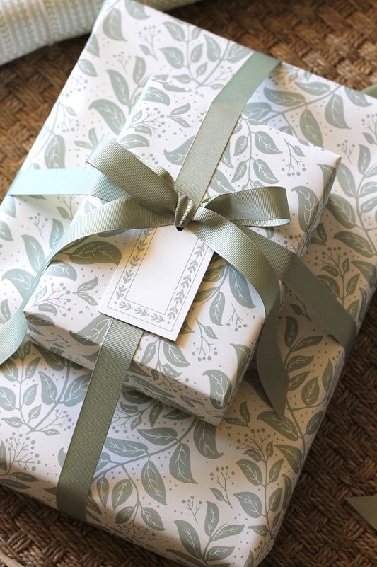 Privet Hedge Wrapping Paper in Seaglass