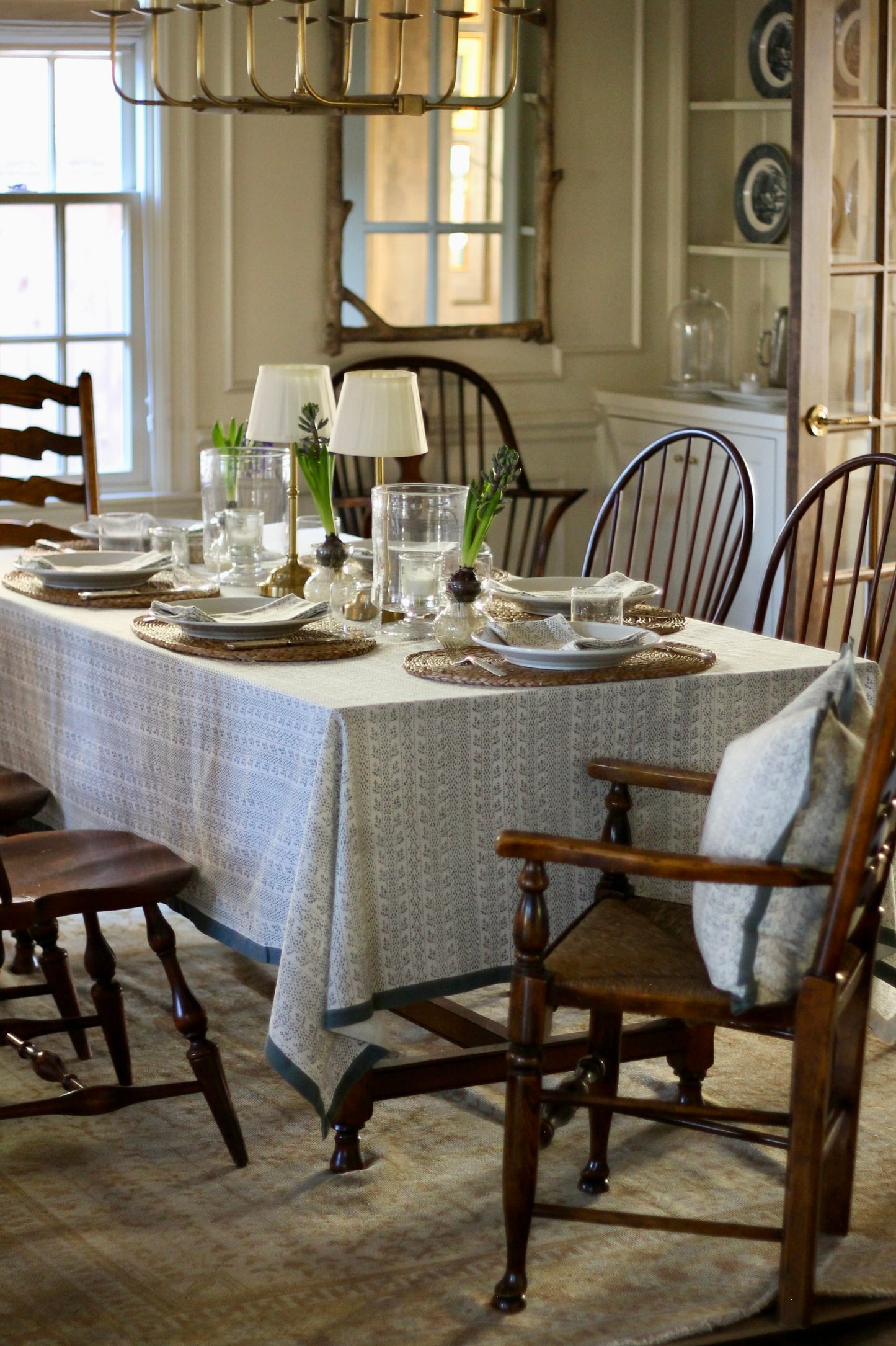 Laurie Privet Navy Tablecloths