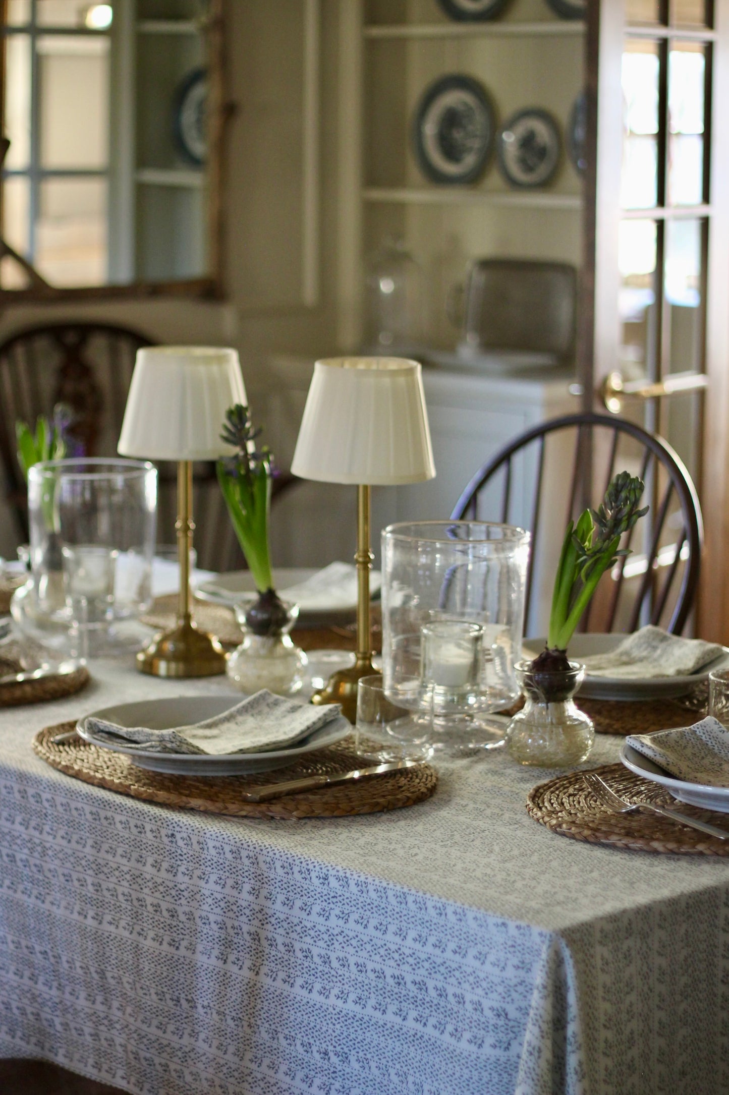 Laurie Privet Navy Tablecloths