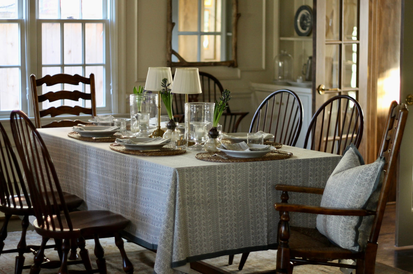 Laurie Privet Navy Tablecloths