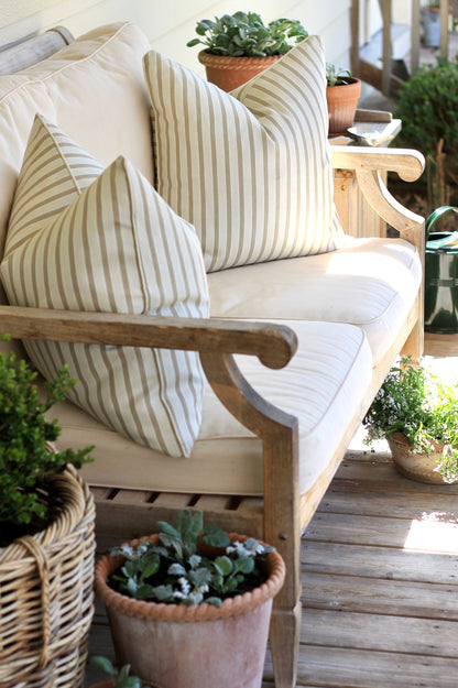 JSH Stripe in Wheat Outdoor Fabric by the Yard