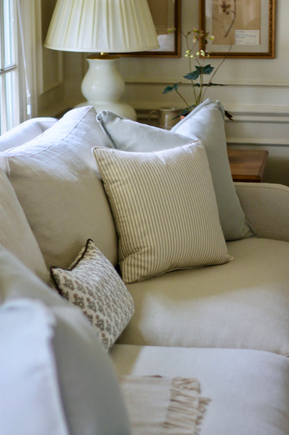 Solid Linen Pillow Covers in Serenity