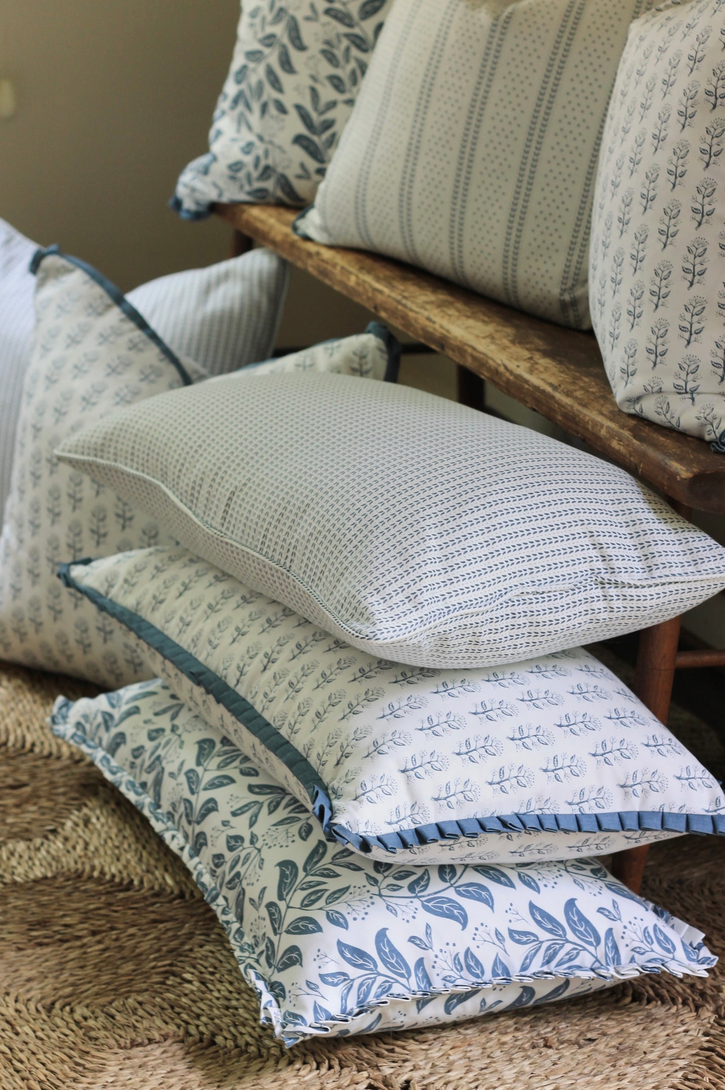 Privet Hedge Pillow Covers in Navy | 3 sizes