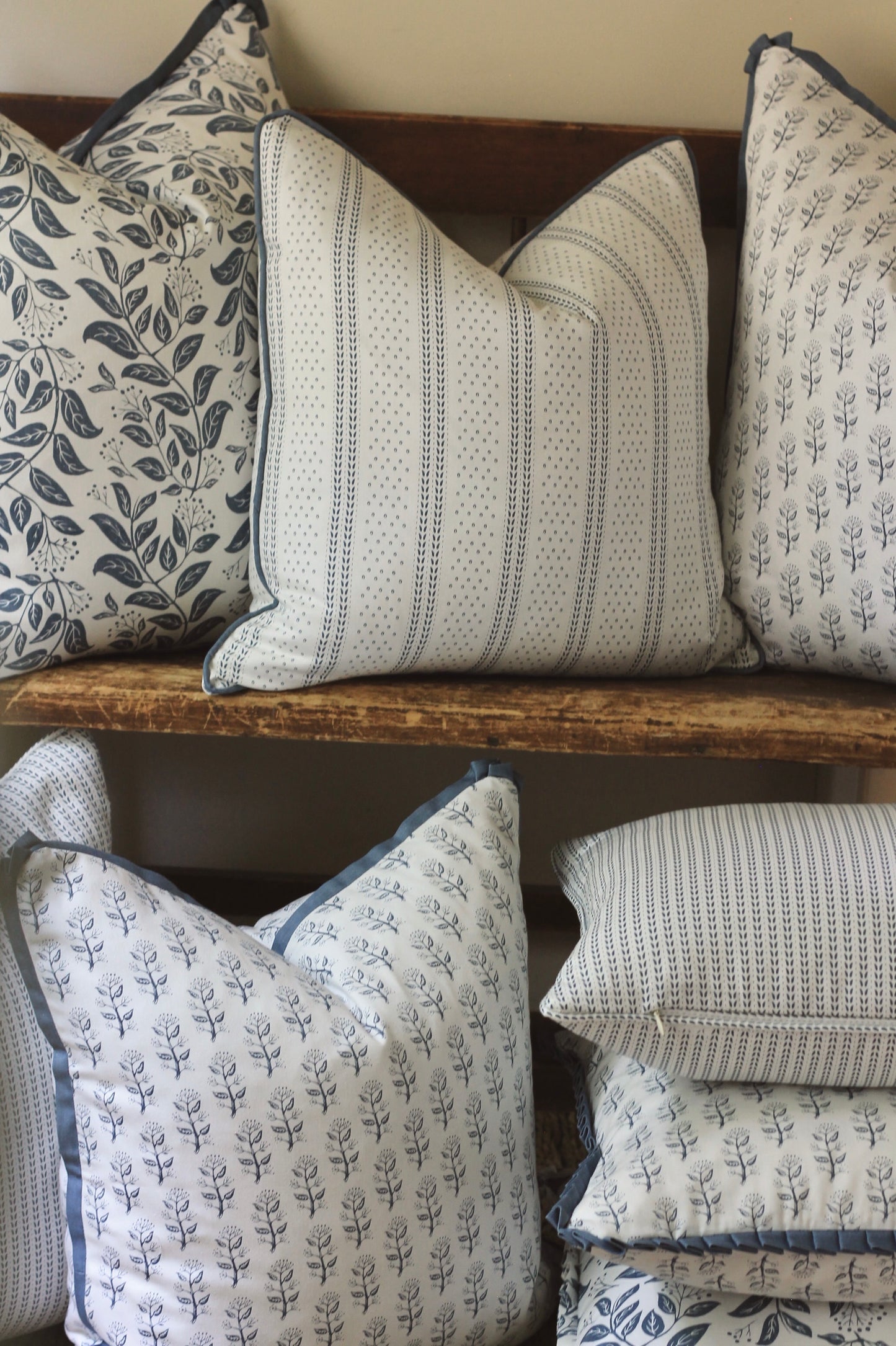 Privet Hedge Pillow Covers in Navy | 3 sizes