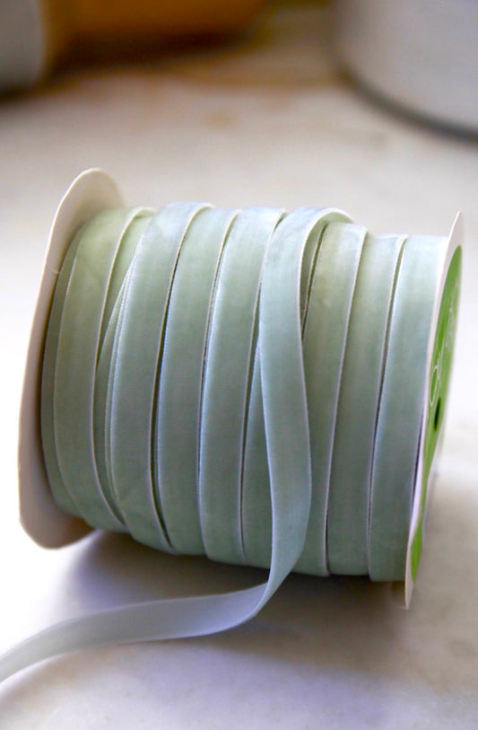 Jadeite Velvet Ribbon | 2 Sizes