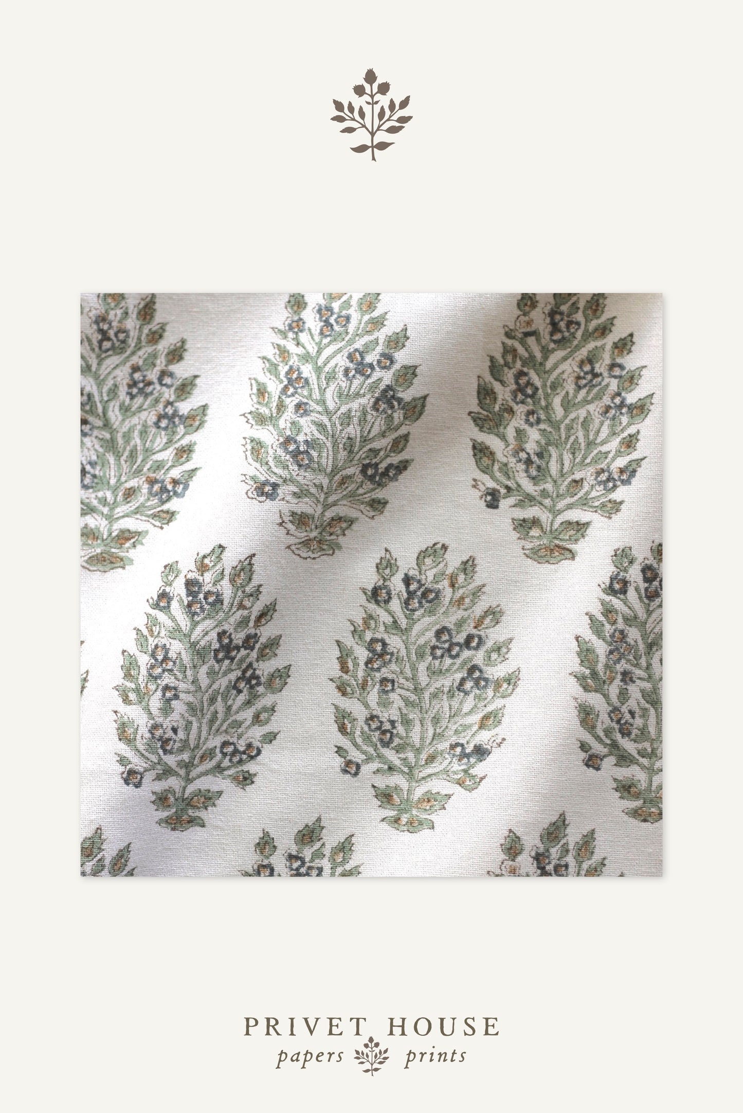 Hydrangea Slate Fabric by the Yard