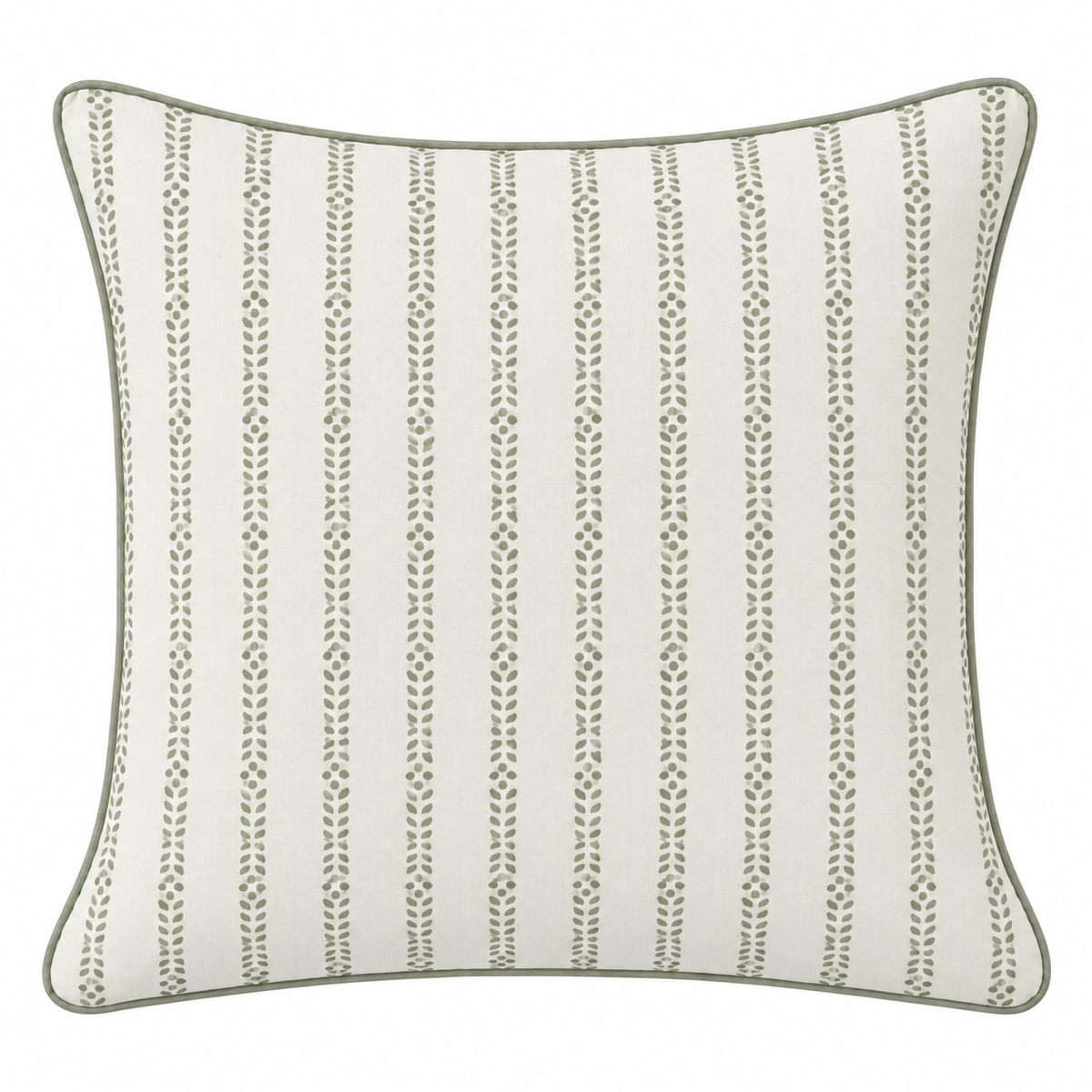 Sage Stripe Pillow Covers | Sage Trim
