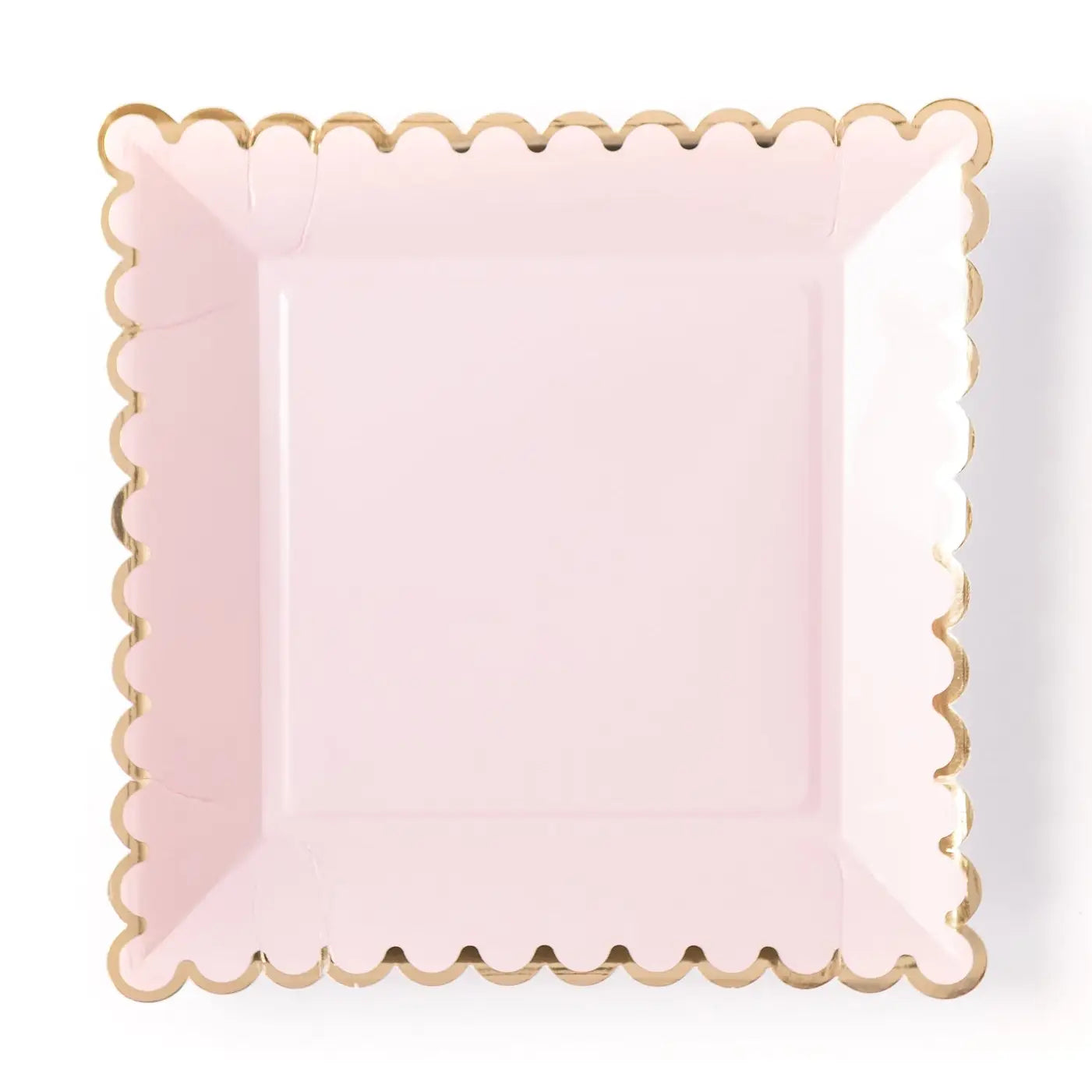 Blush Scalloped Square Plate