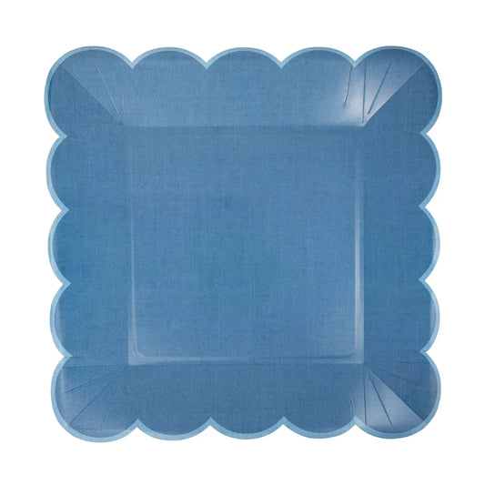Hamptons Blue Large Scallop Plate
