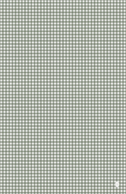 Henry Gingham Moss Wrapping Papers - 4 sheets