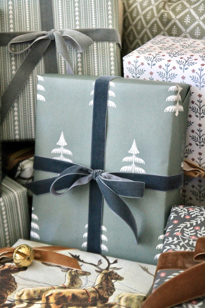 Luxury Velvet Ribbon | Blue Spruce