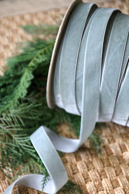 Luxury Velvet Ribbon | English Blue