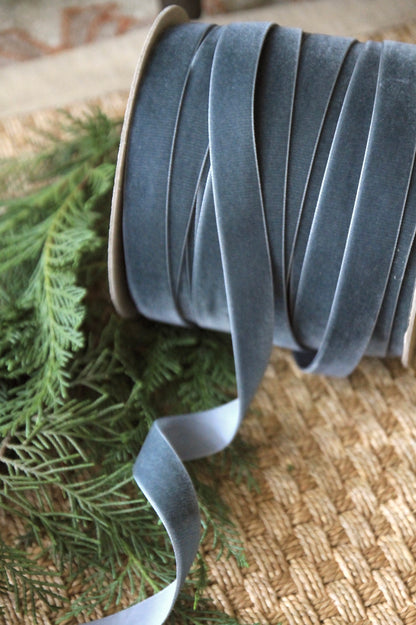 Luxury Velvet Ribbon | Blue Spruce