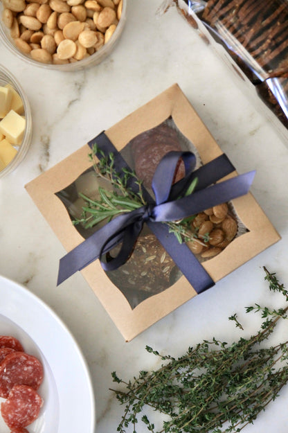 Kraft Window Boxes 6" Square | set of 5